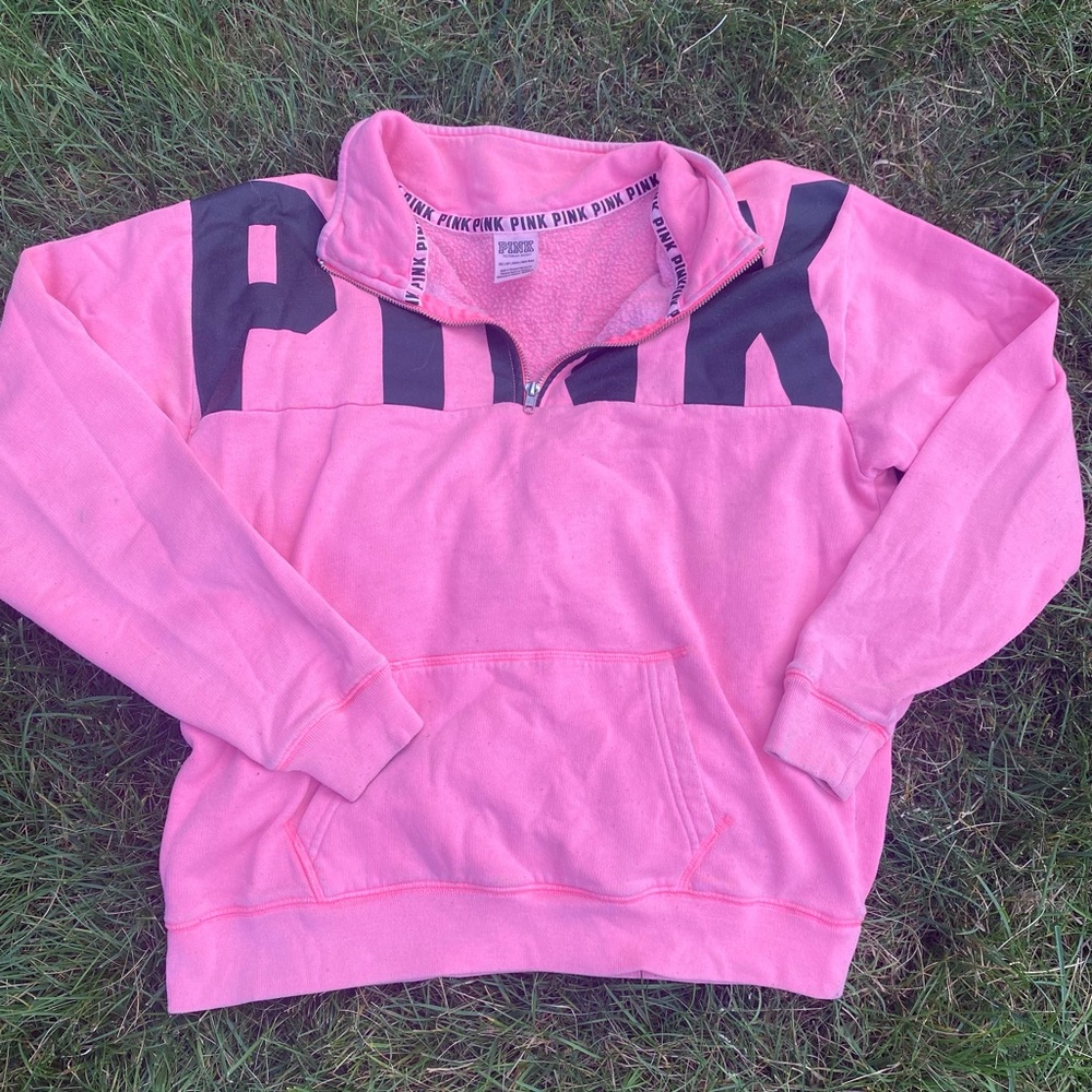 VS PINK Quarter Zip Long Sleeve